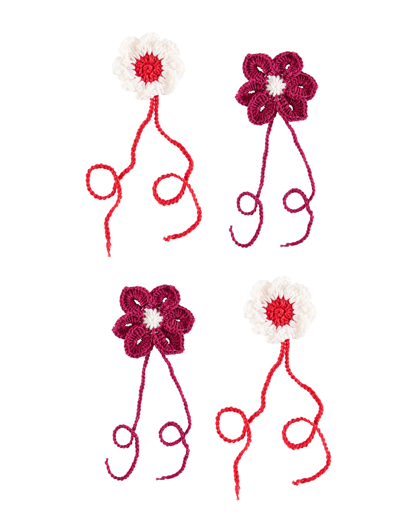 florecitas crochet napkin ring (4 set)