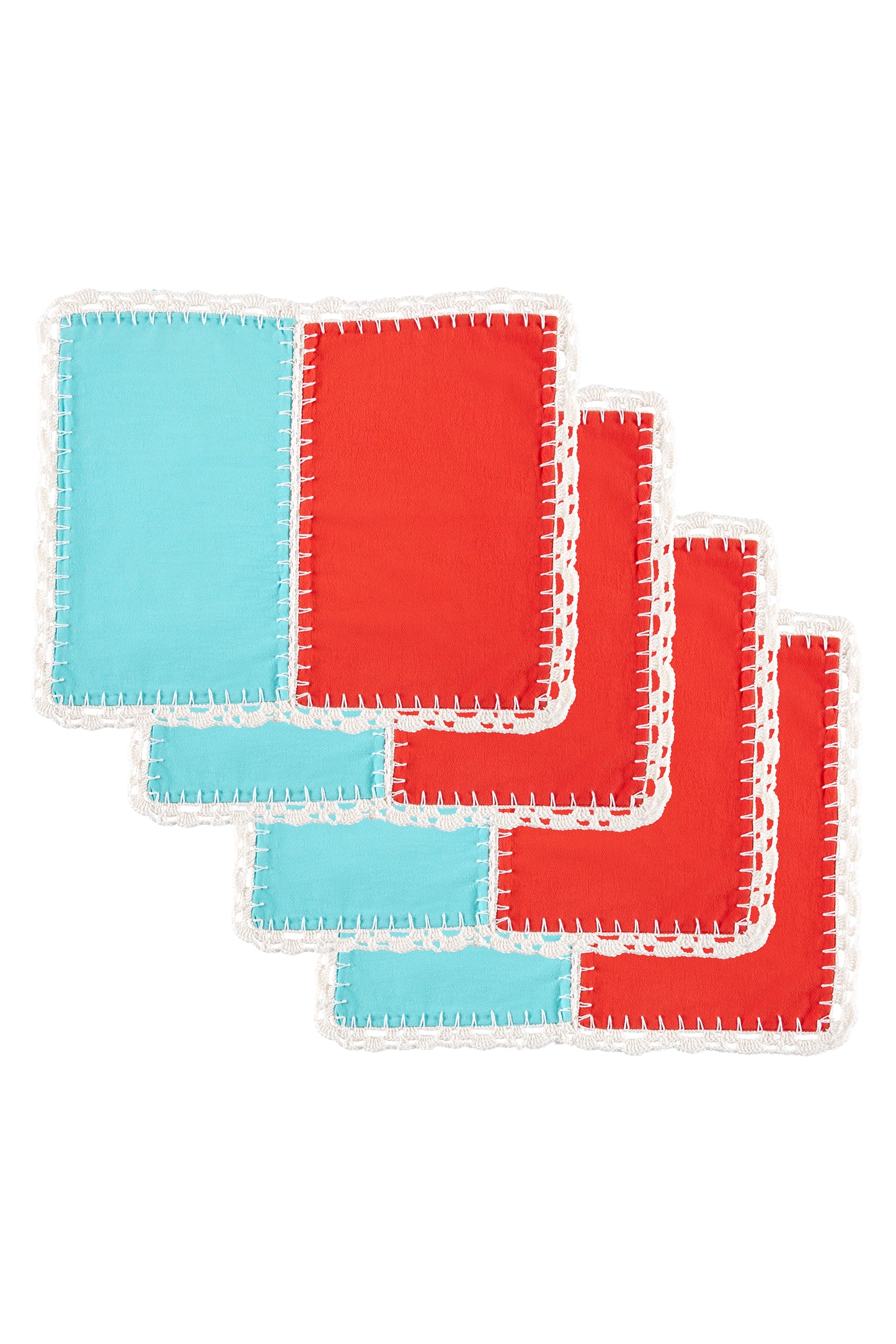 dos colores crochet placemat set (4 set)