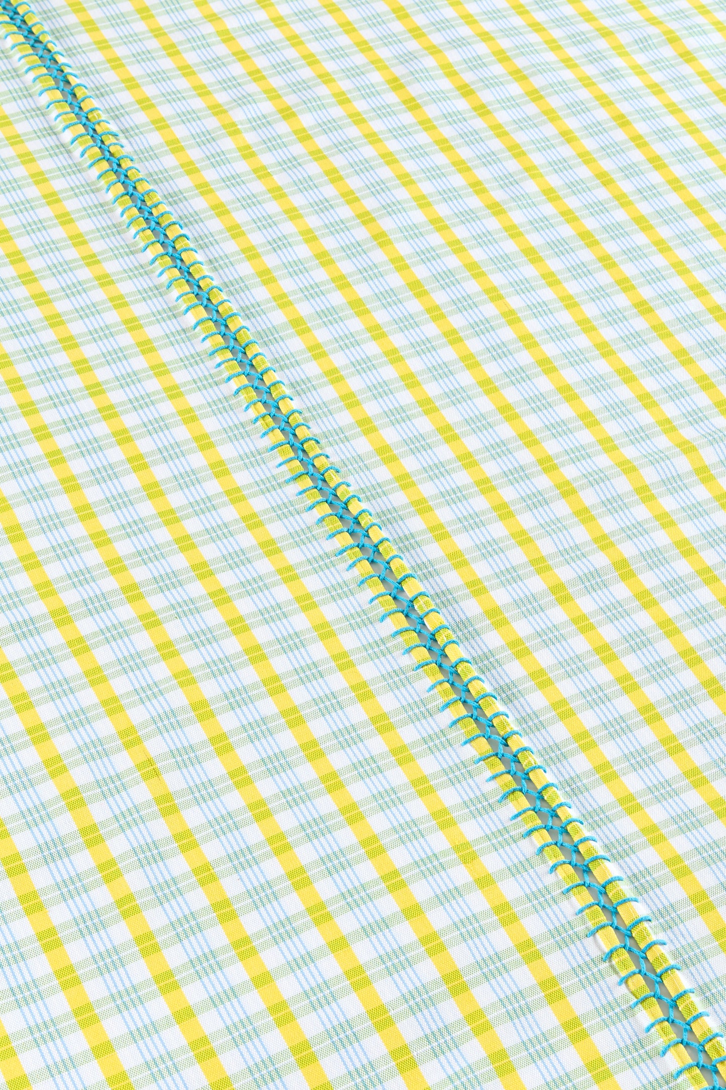 verde grid tablecloth