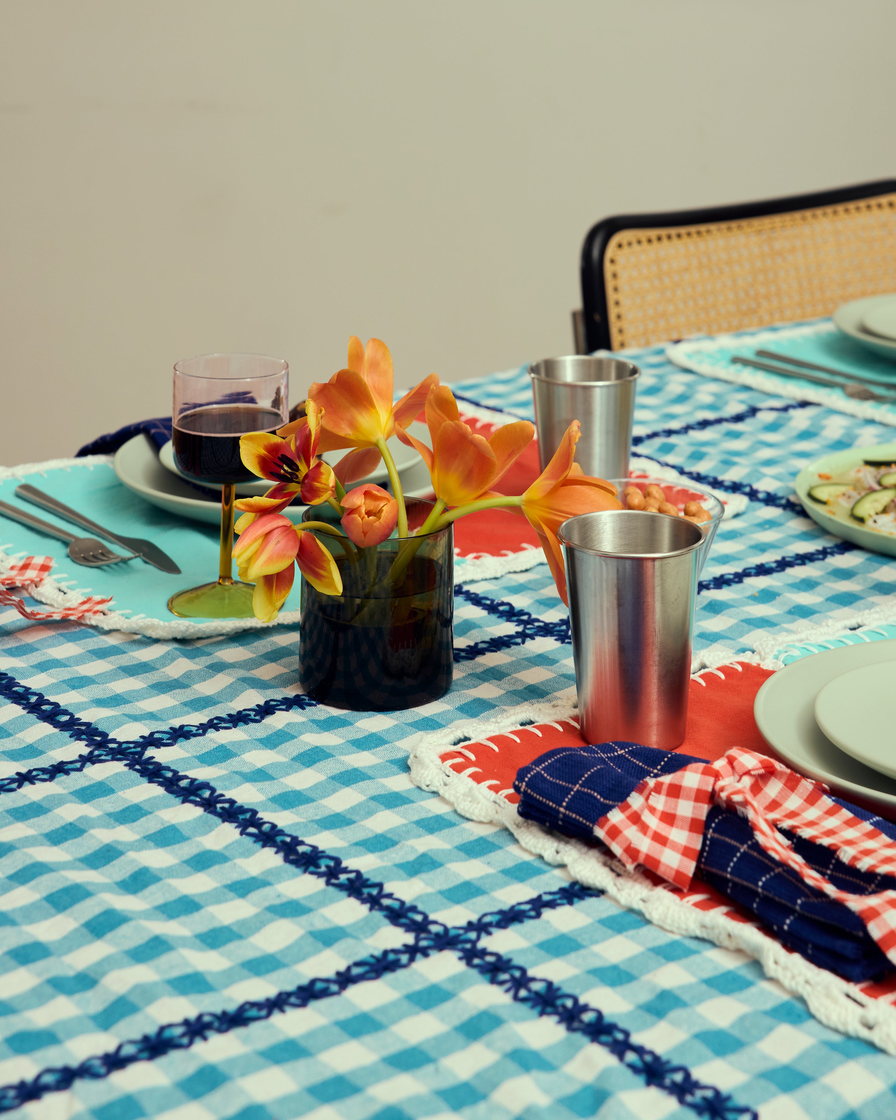 Cadenita Cyan Tablecloth