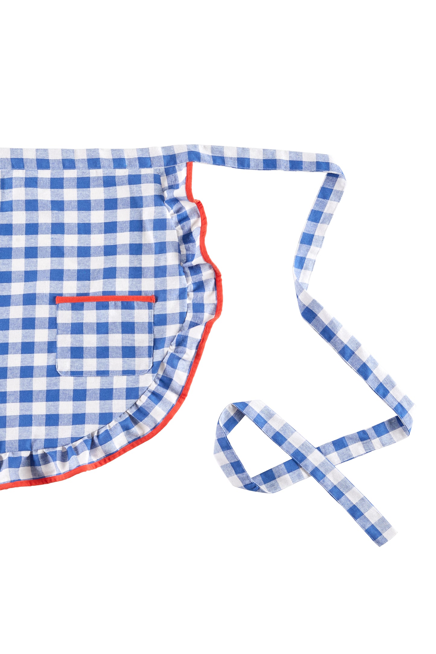 azul gingham waist apron