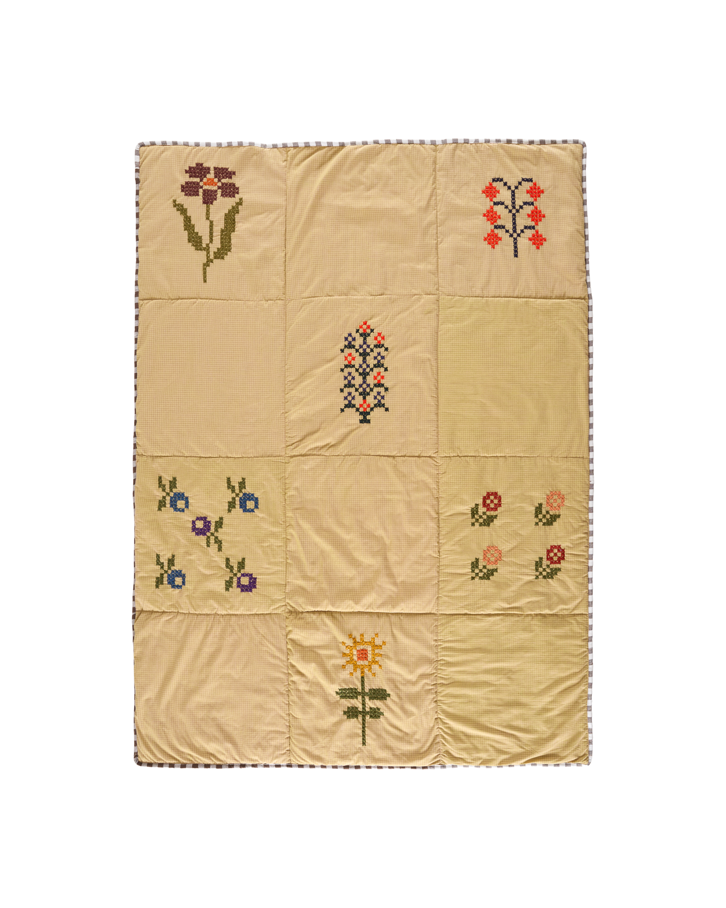huerto mix embroidered blanket