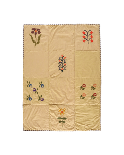 huerto mix embroidered blanket