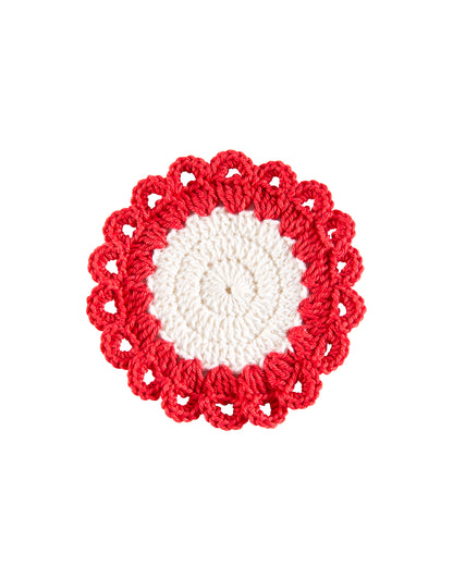 florecitas crochet coaster set (4 set)