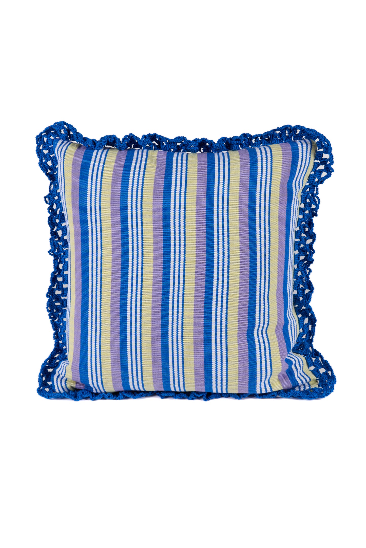 azulito crochet cushion