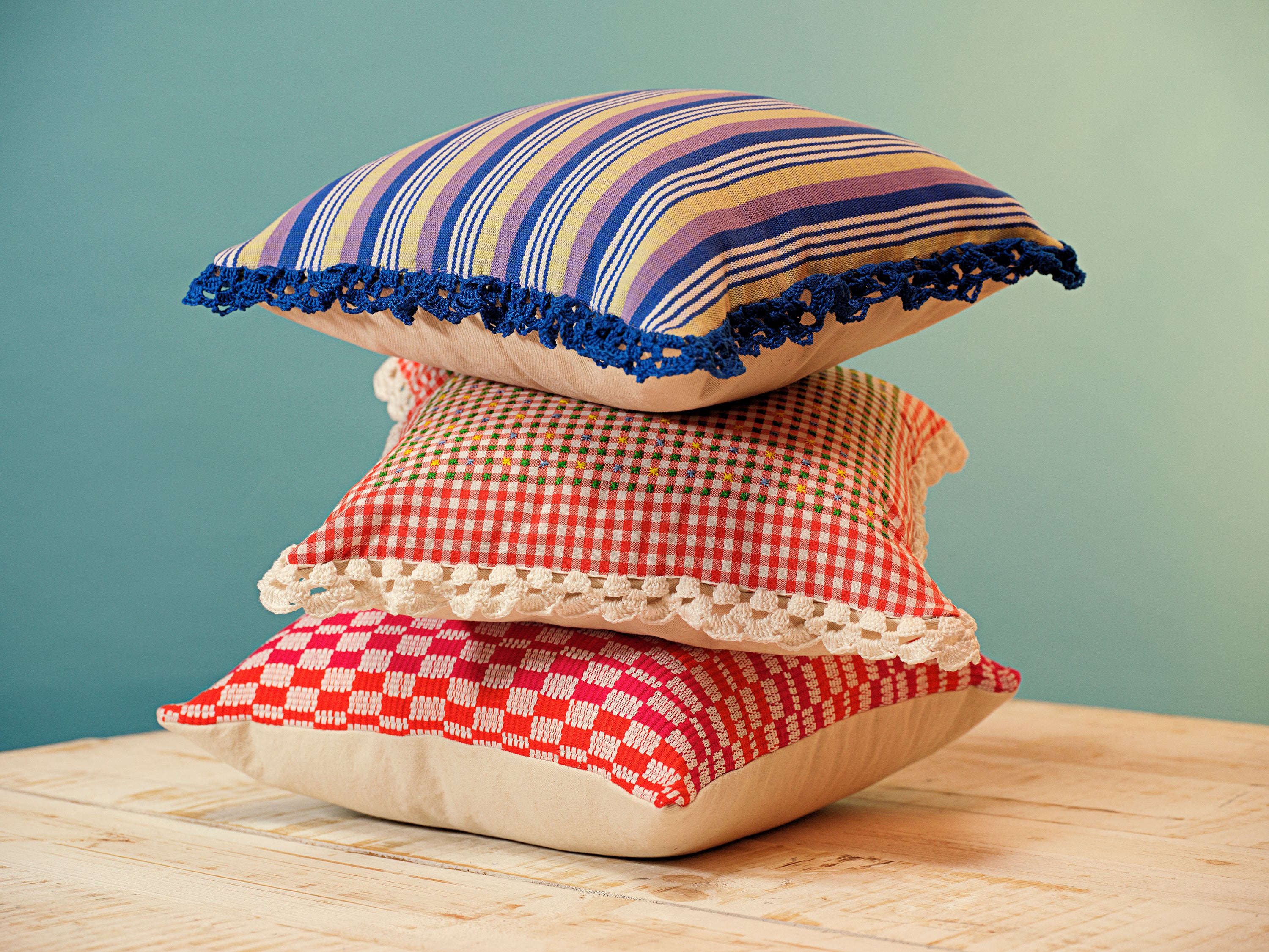 Azulito Crochet Cushion