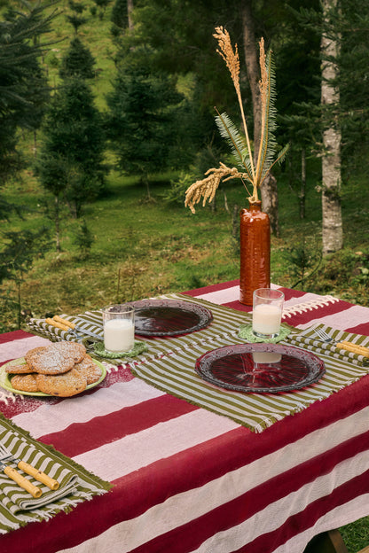 peppermint weave placemat set (2 Set)