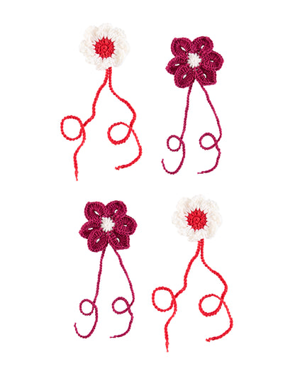 florecitas crochet napkin ring (4 set)