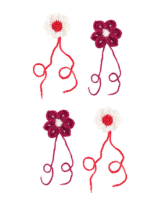 florecitas crochet napkin ring (4 set)