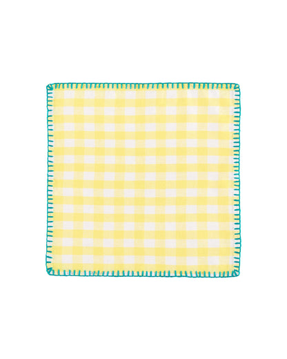 amarillo gingham napkin set (4 set)