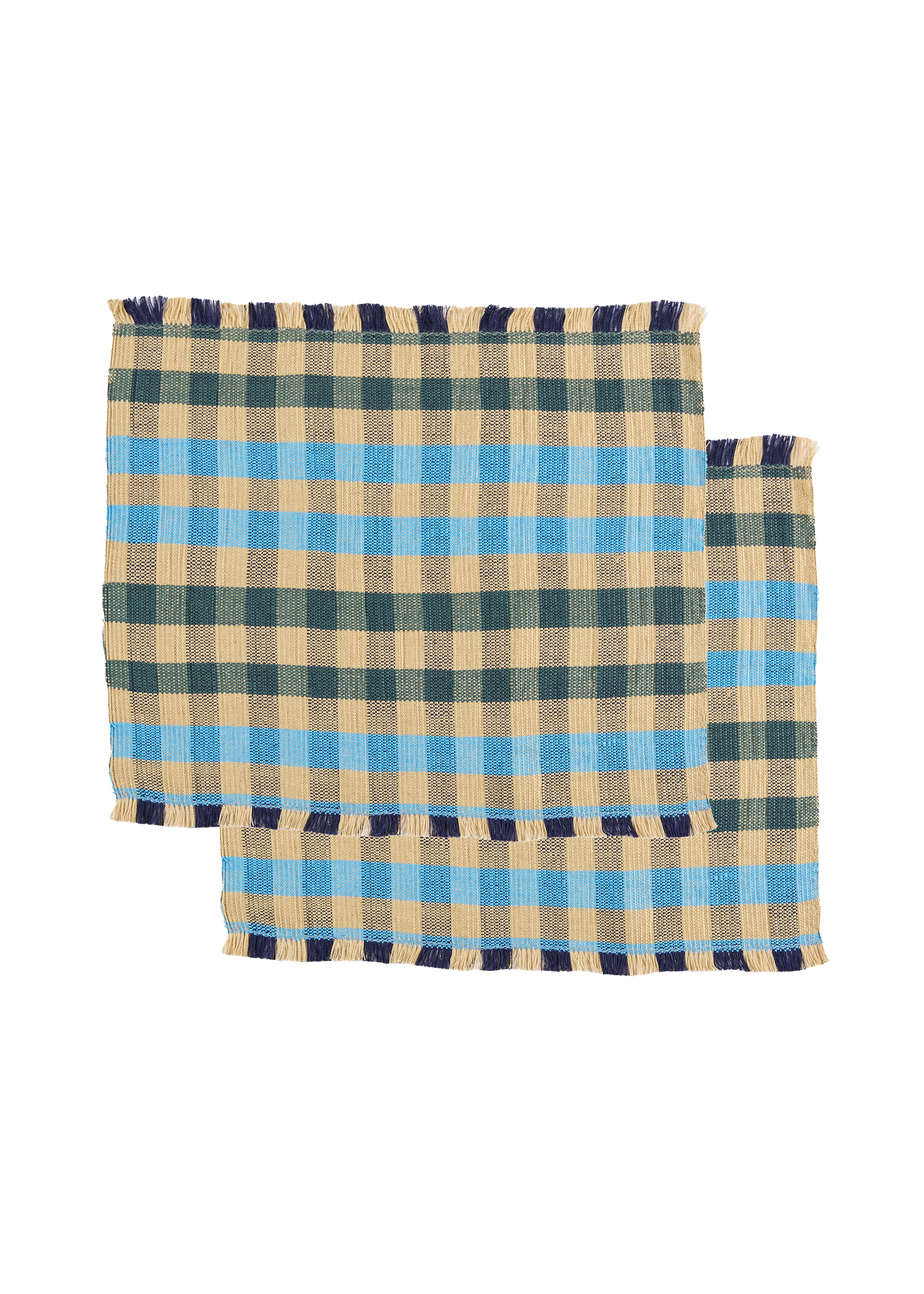 Cuadritos Cyan Placemat Set (2 Set)