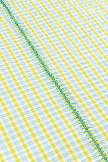 verde grid tablecloth