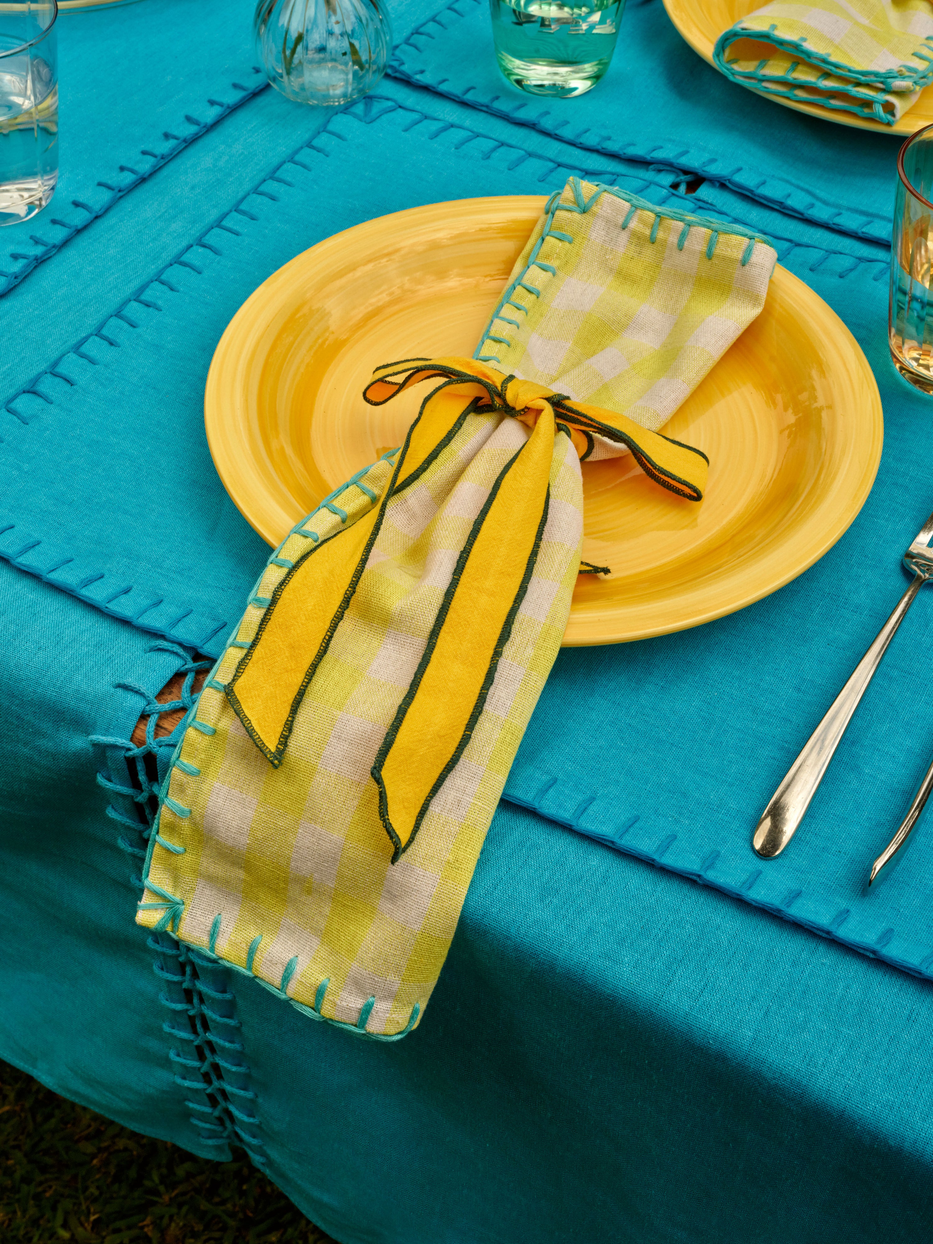 Moñitas Cyan Napkin Ring (4 Set)