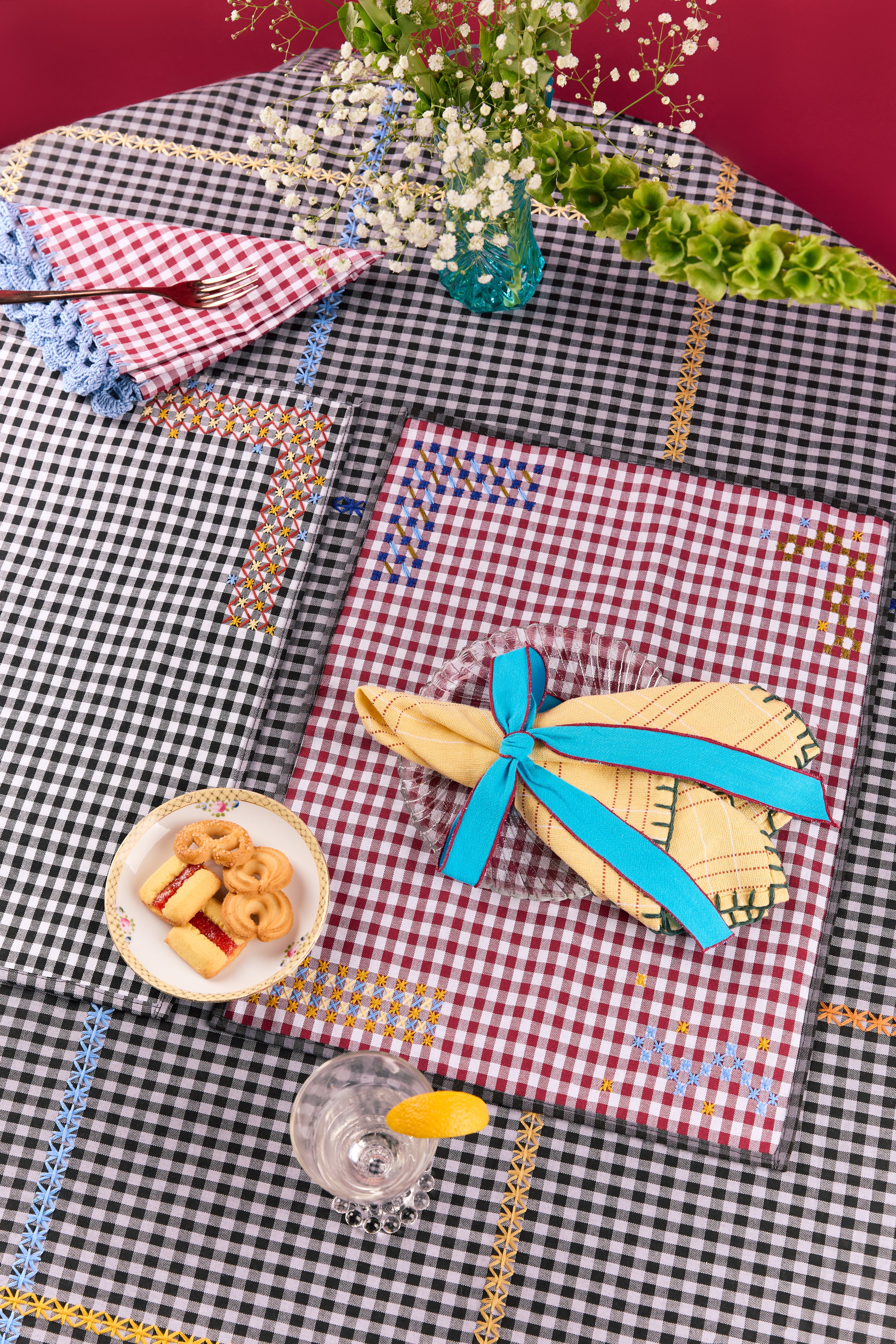 Mix Embroidered Placemat Set (2 Set)